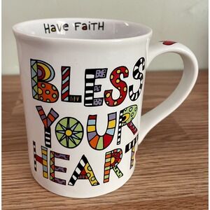 Laurie Veasey Our name Is Mud "Bless Your Heart" Ceramic Coffee Tea Mug